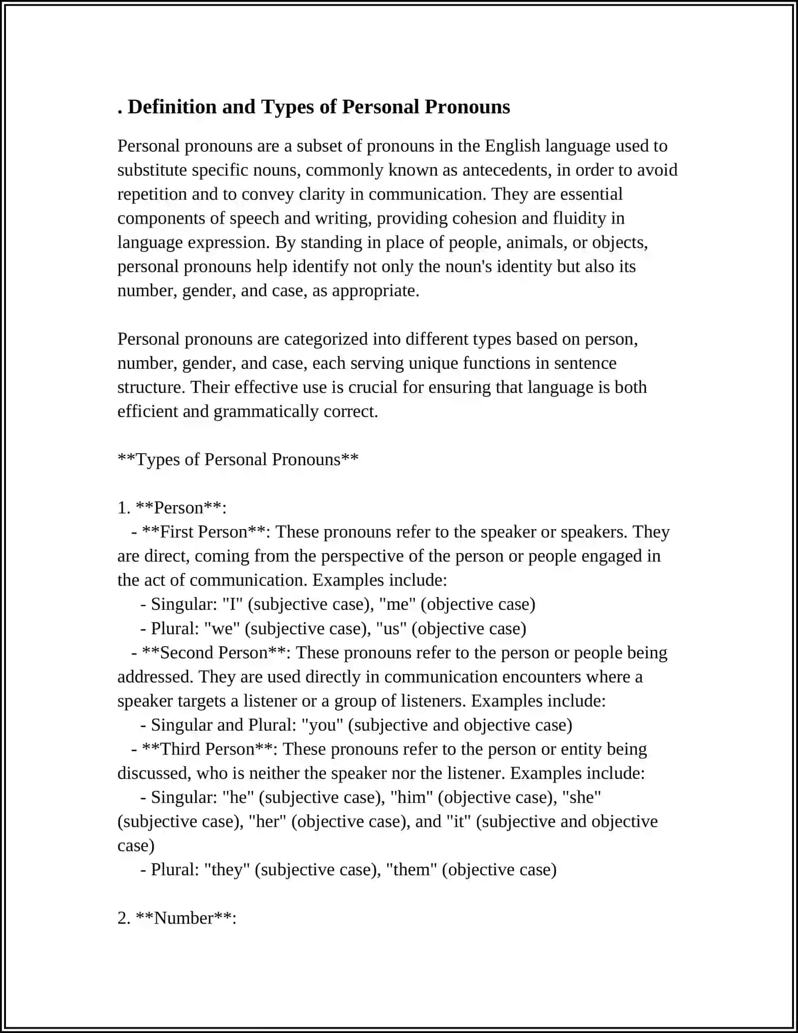 PERSONAL AND POSSESSIVE PRONOUNS 3