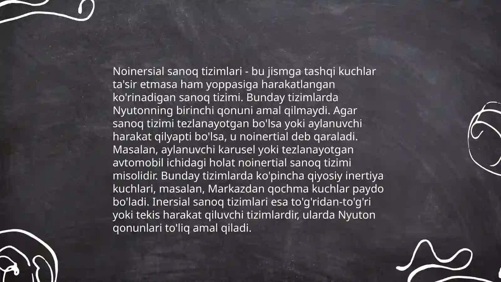 Noinersial sanoq tizimlari 3