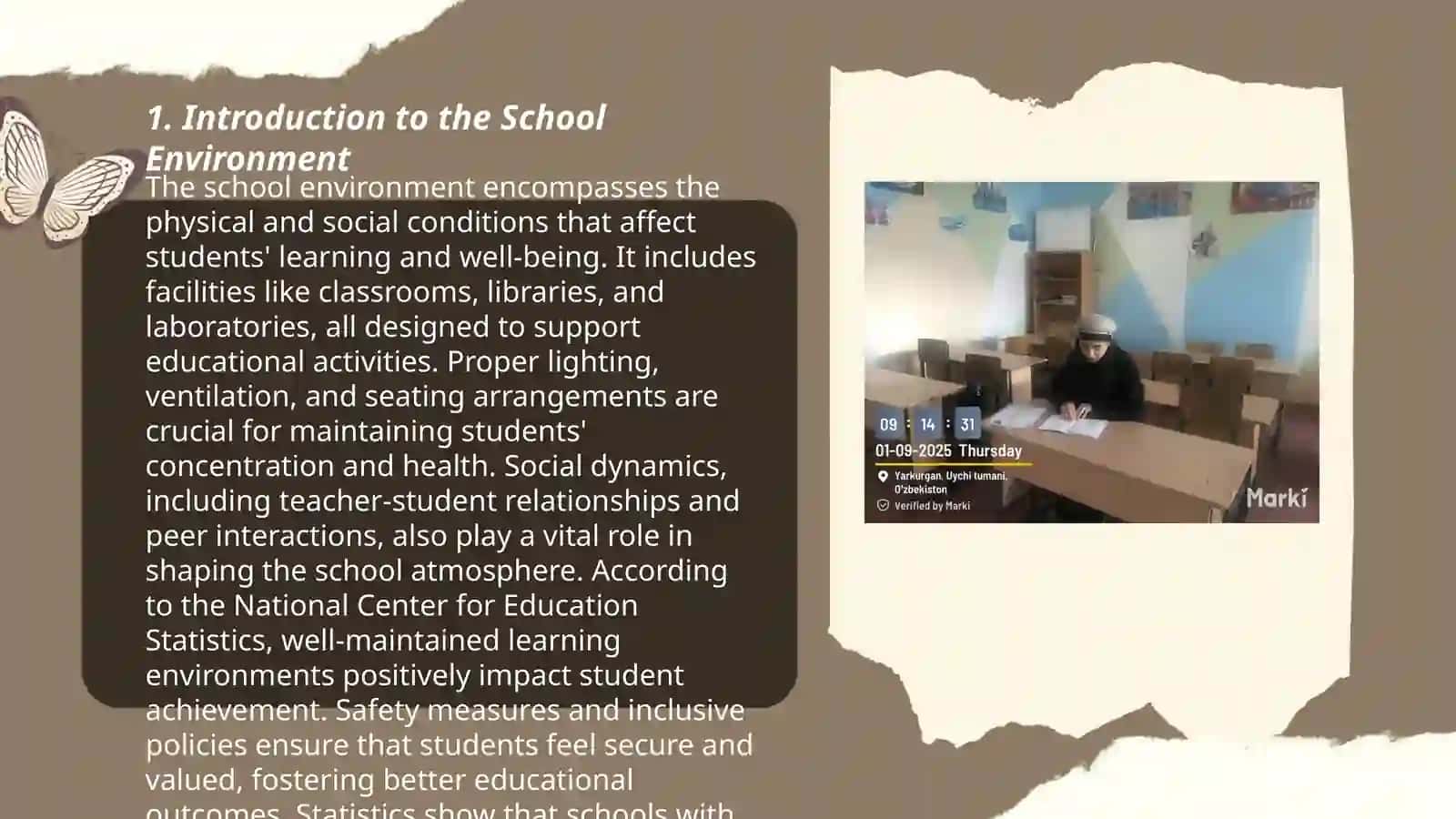 Presentation of my 18-day internship at the school 3
