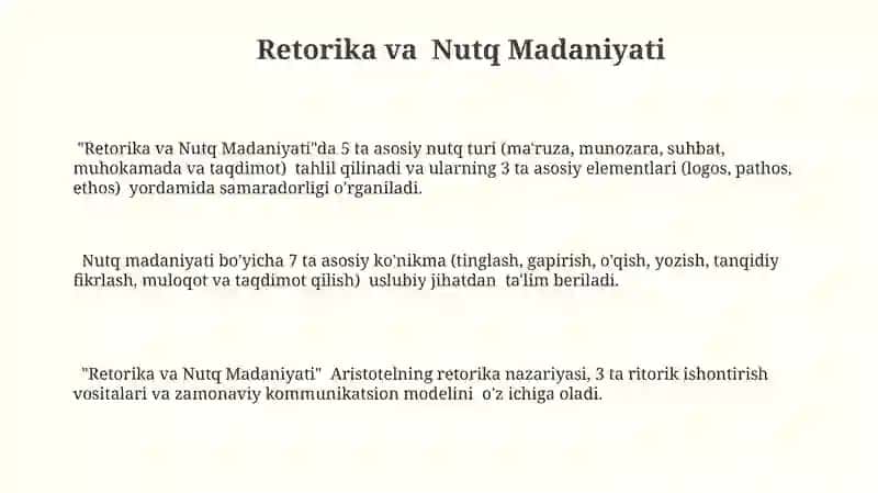 Retorika va Nutq Madaniyati 3
