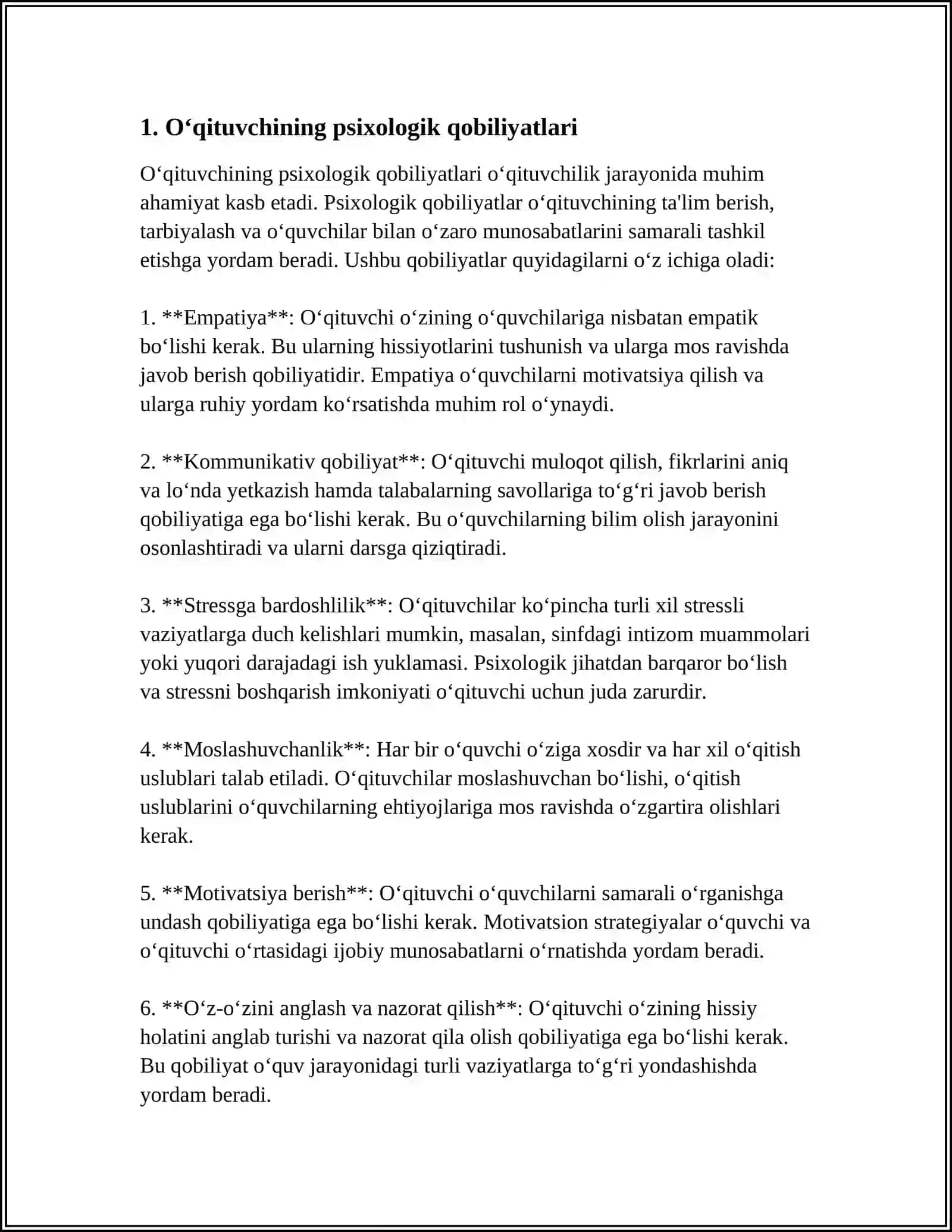 OʻQITUVCHINING PEDAGOGIK QOBILIYATI 3