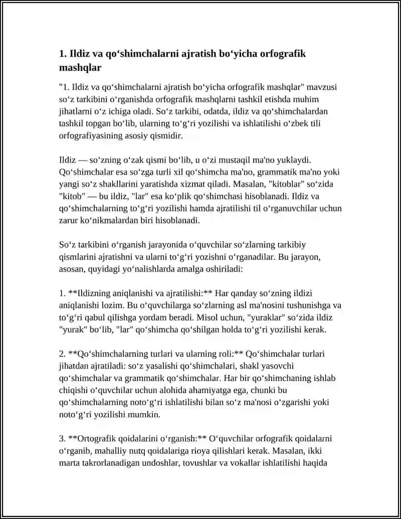 SO`Z TARKIBINI ÒRGANISHDA ORFOGRAFIK MASHQLARNI TASHKIL ETISH 3