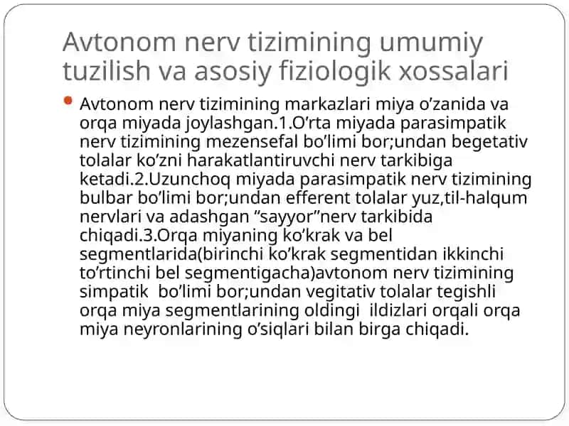 Vegetativ nerv sistemasi 3