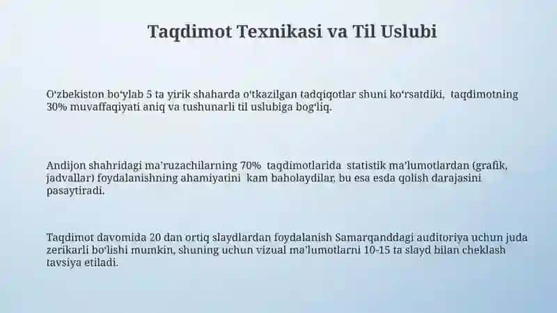 Taqdimot Texnikasi va Til Uslubi 3