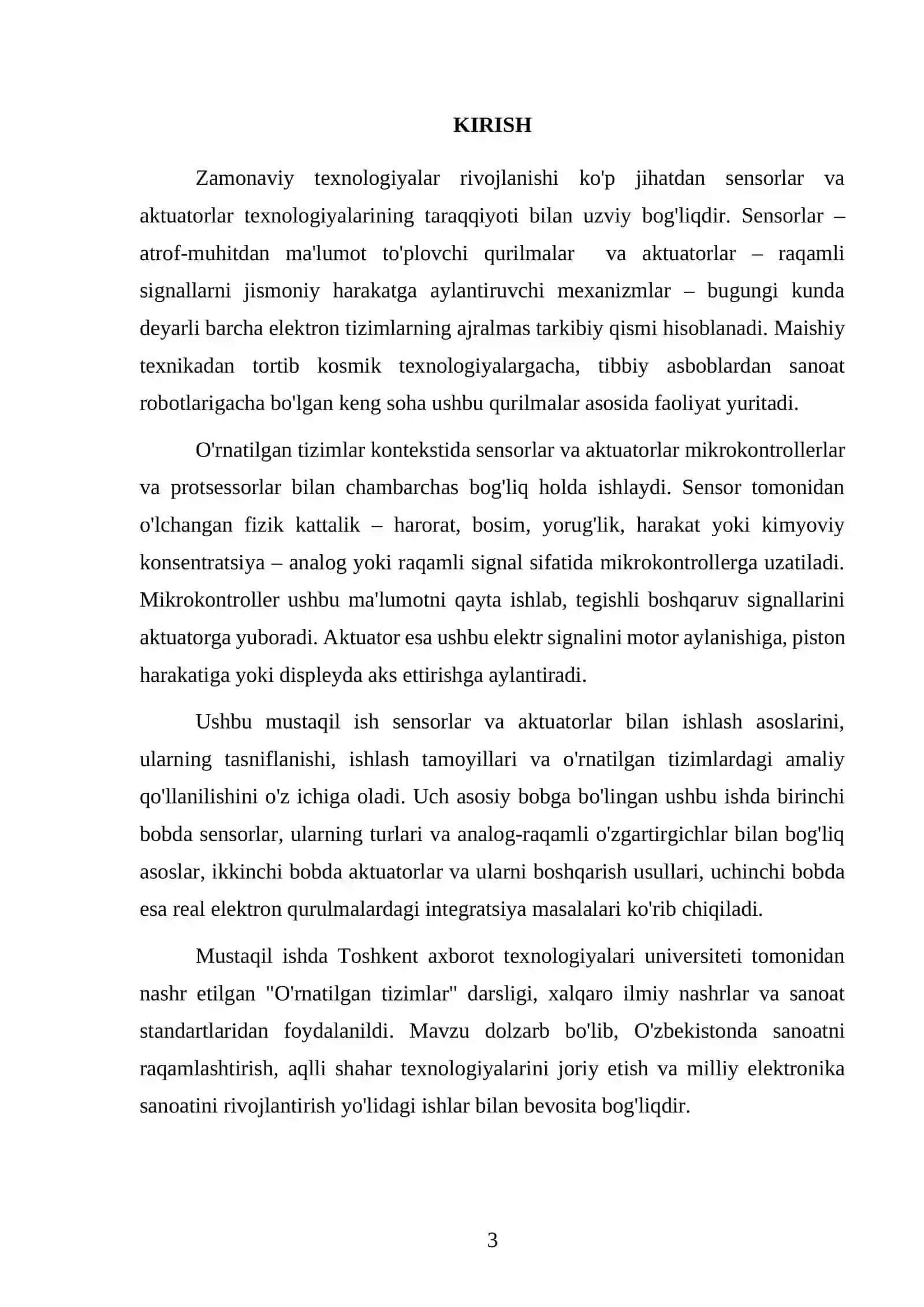Sensorlar va aktuatorlar bilan ishlash asoslari 3