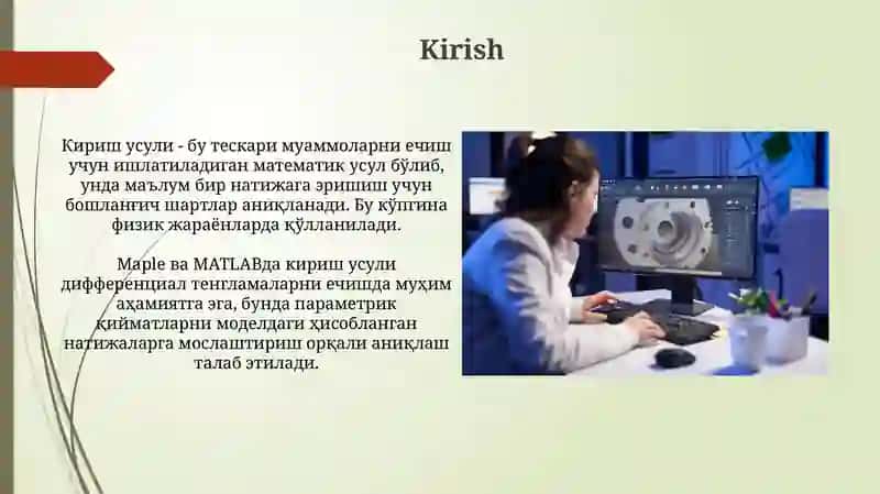 Fizik jarayonlarni Maple yoki Matlab yordamida modellashtirish 3