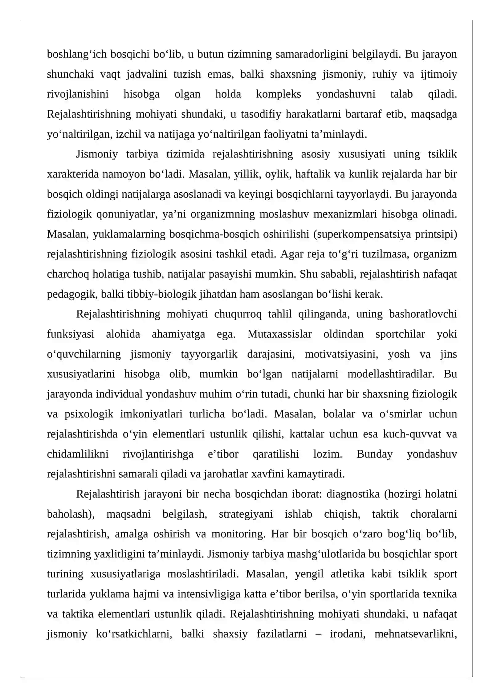 Rejalashtirish mohiyati, ahamiyati va uning turlari 3