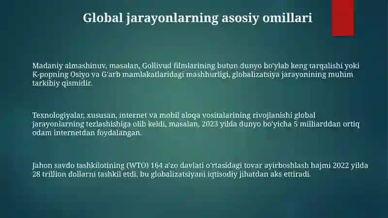 Globallashuv, globalistik jarayonlarning mohoyati 3