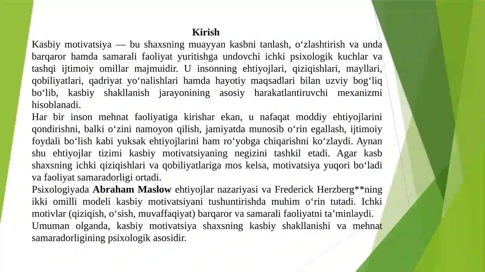 Kasbiy motivatsiya 3