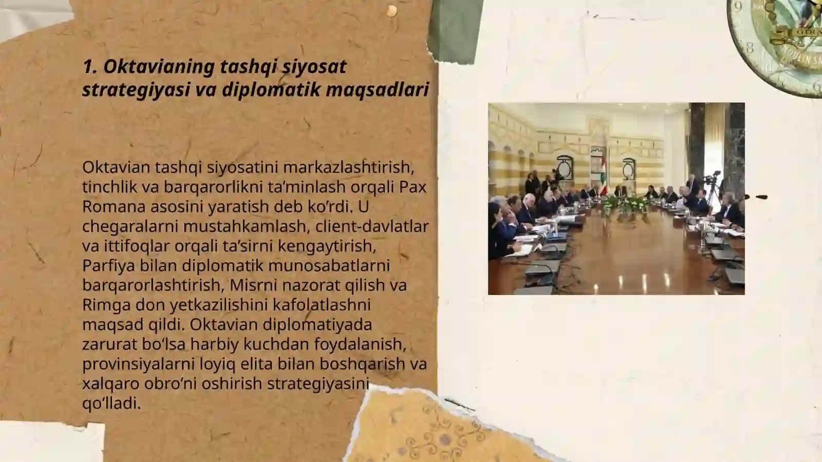 Oktaviyan avgust diplomatiyasi 3