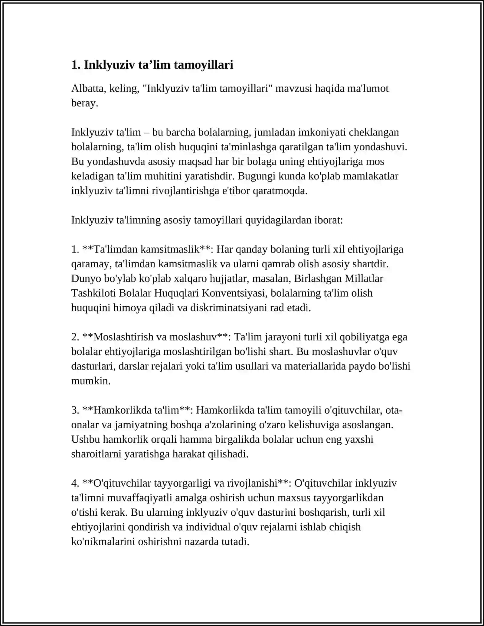 Inklyuziv Ta'lim Tamoyillari 3
