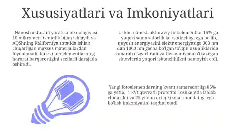Nanostrukturli Fotoelementlarning Yangi Turi 3