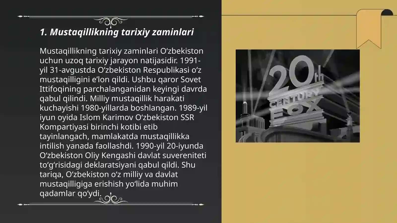 Mustaqil O'zbekiston Respublikasi Topishining Tarixiy Ahamiyati 3