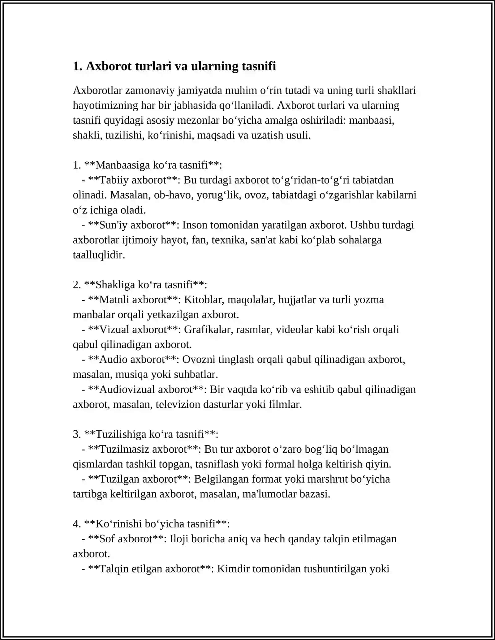 AXBOROT TURLARI 3