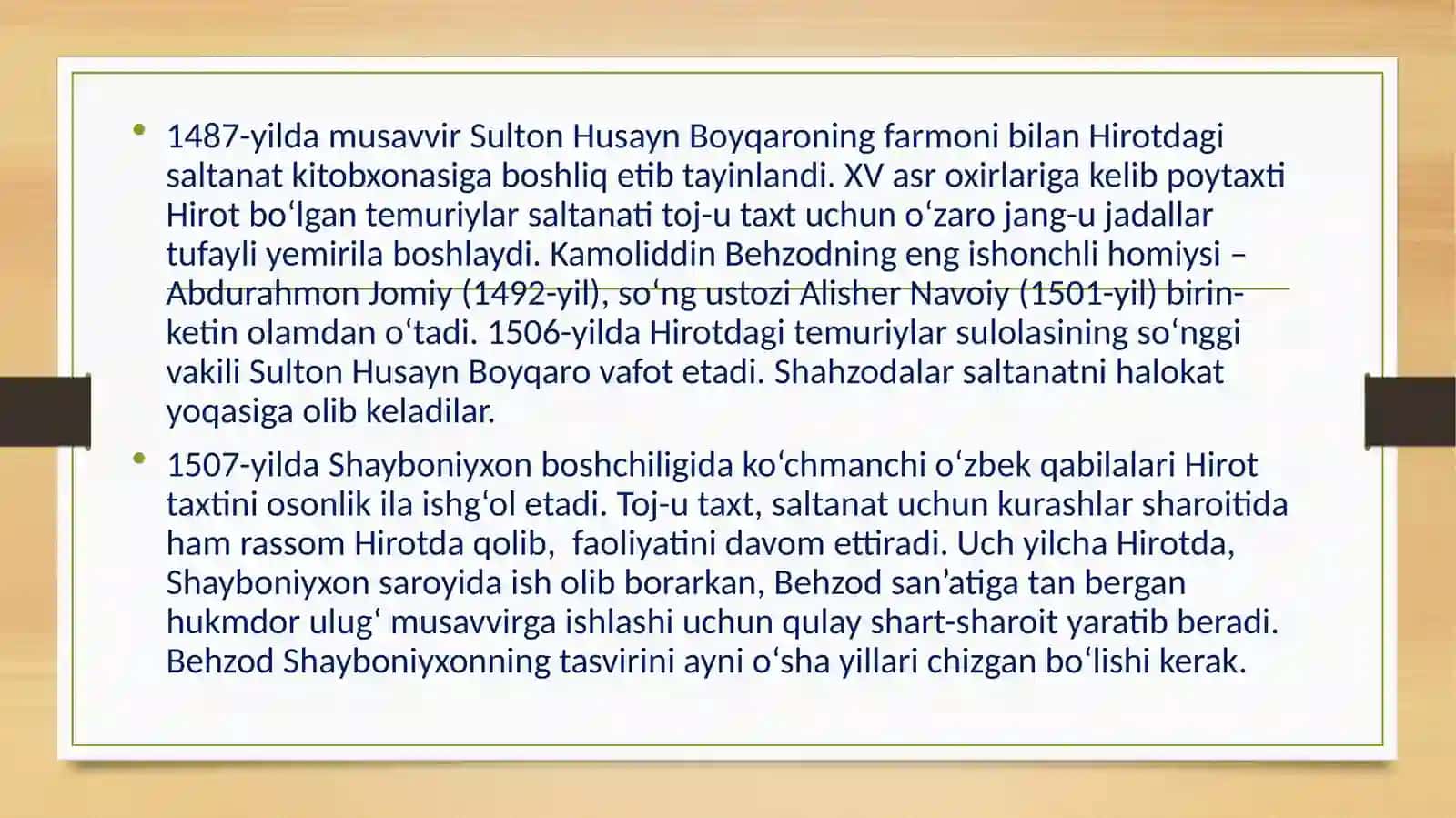 Kamoliddin Behzod xattotliksanati va san'ati 3