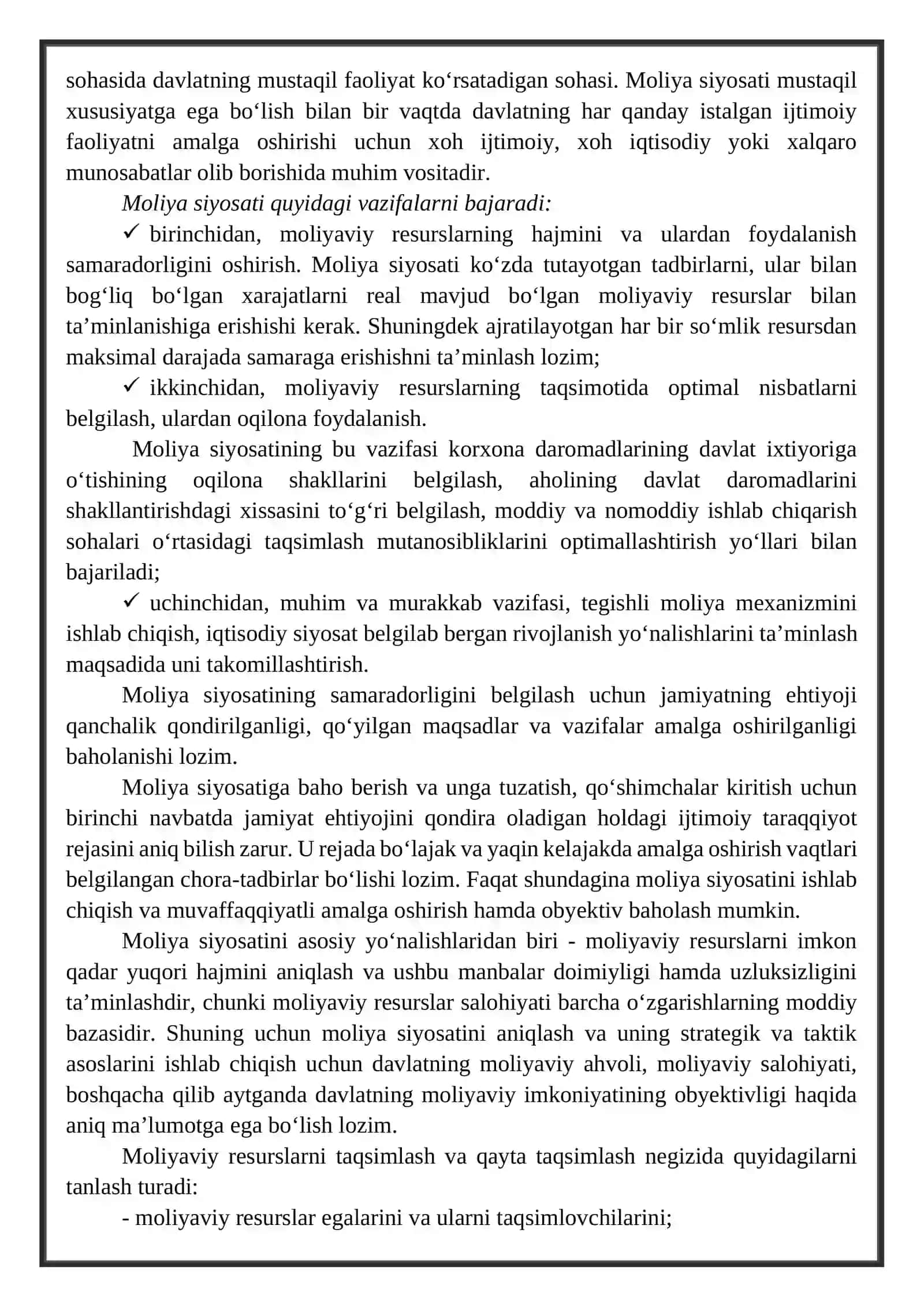 Moliya siyosati, Soliq siyosati va mexinizmi 3