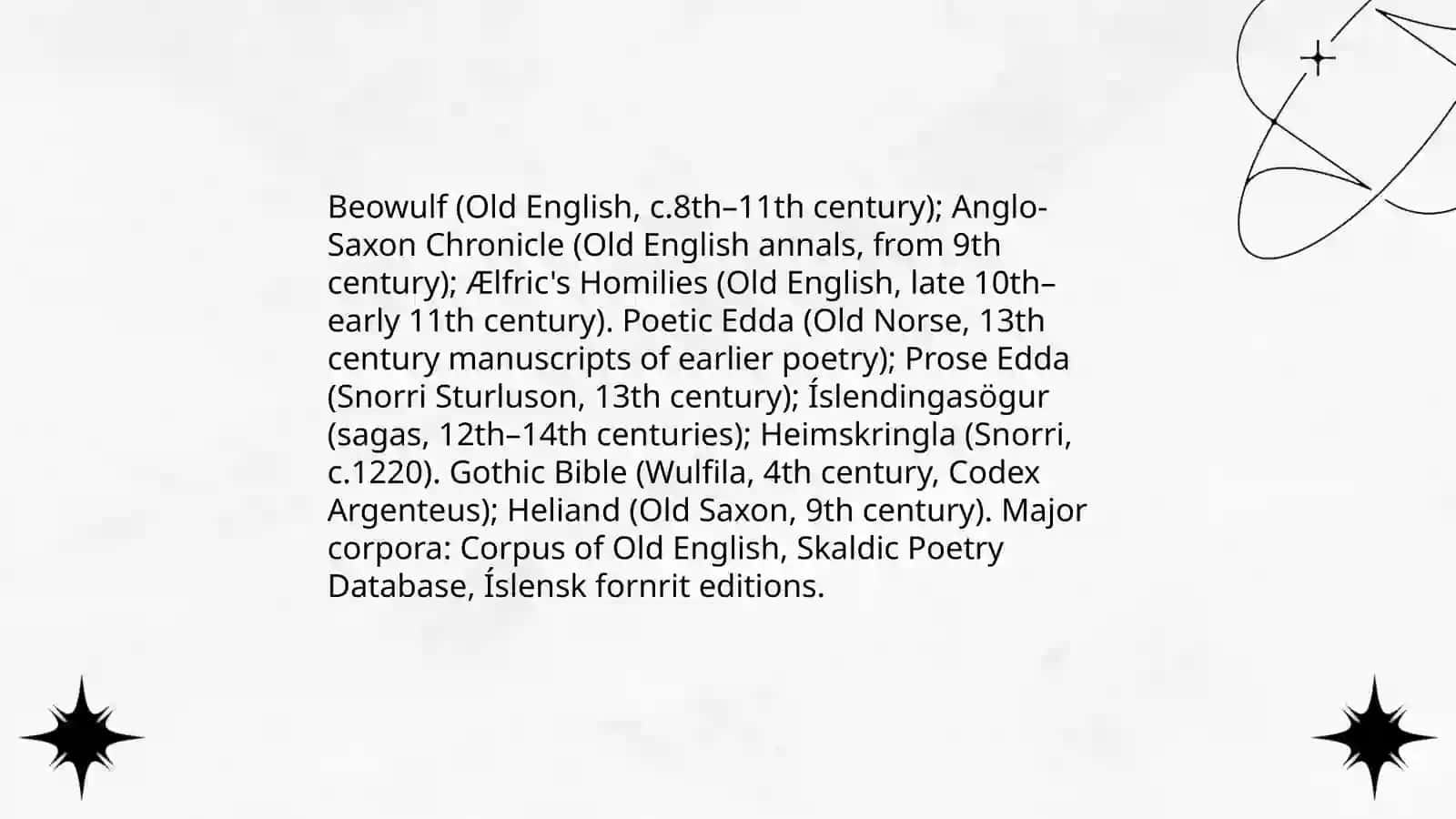 Sources to study Germanic languages 3