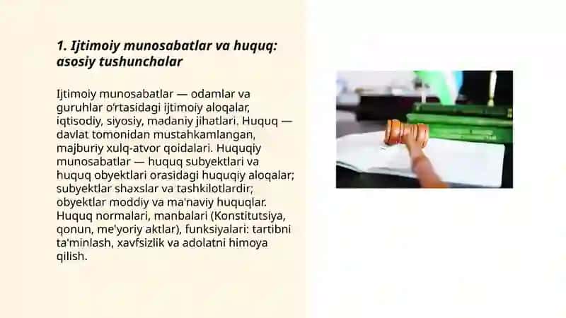 Ijtimoiy munosabatlar va huquq 3