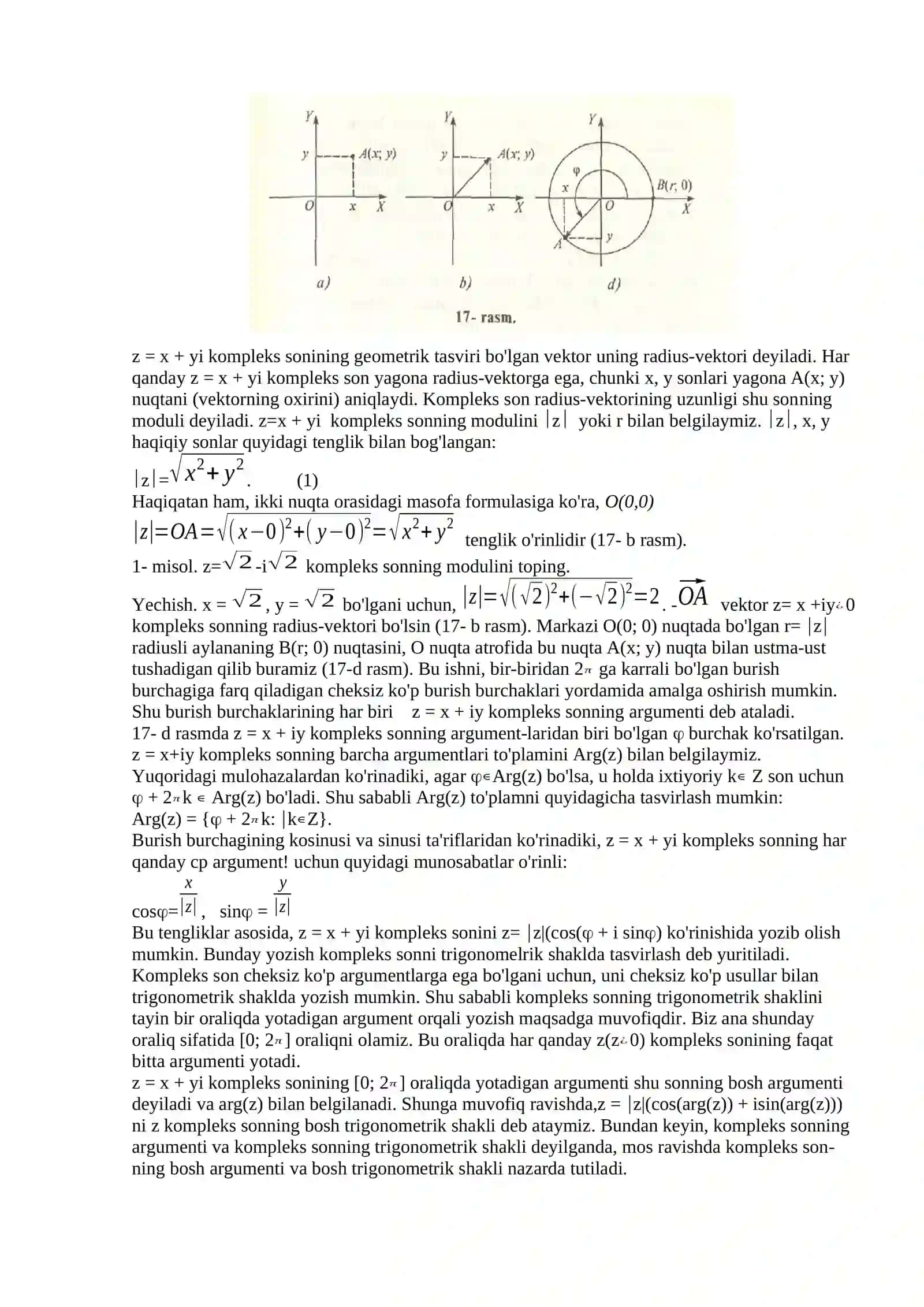Kompleks sonlar 3