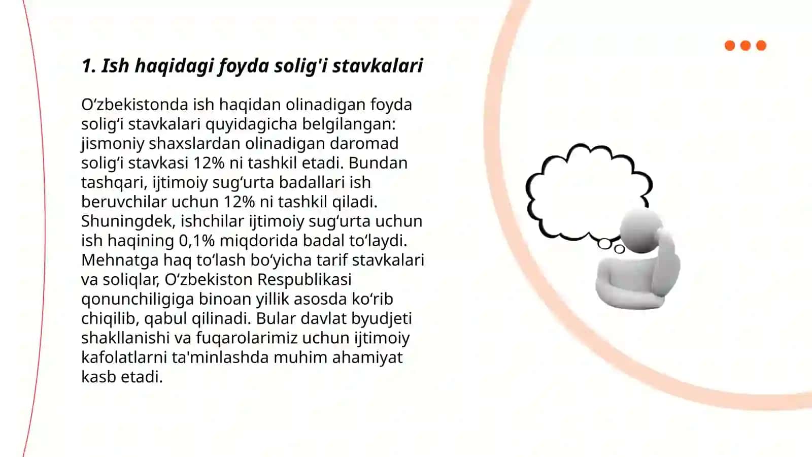Ish haqidagi foyda solig'i stavkalari 3