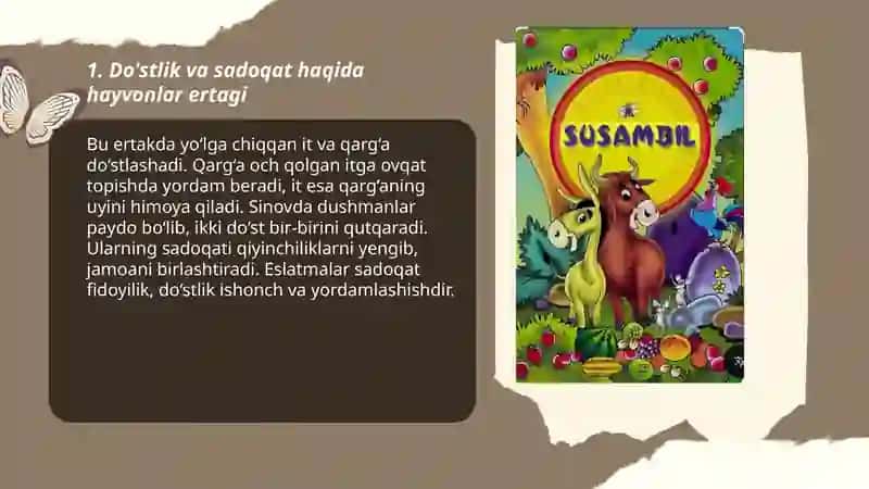 Do'stlik va sadoqat haqida hayvonlar ertagi 3