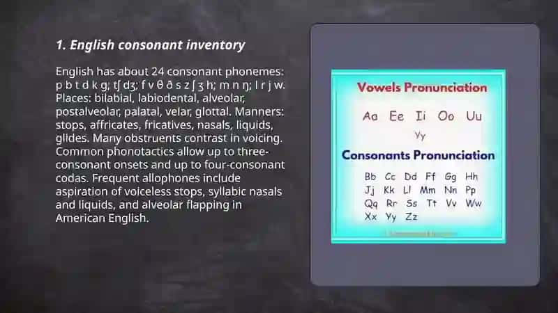 The Consonant System of English 3