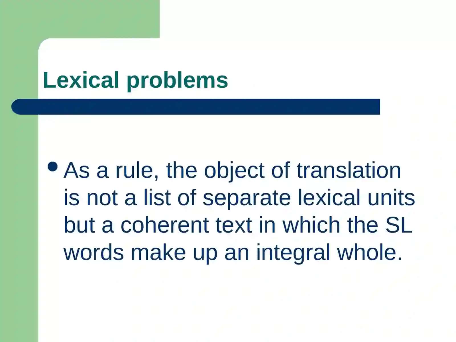 LEXICAL PROBLEMS OF TRANSLATION 3