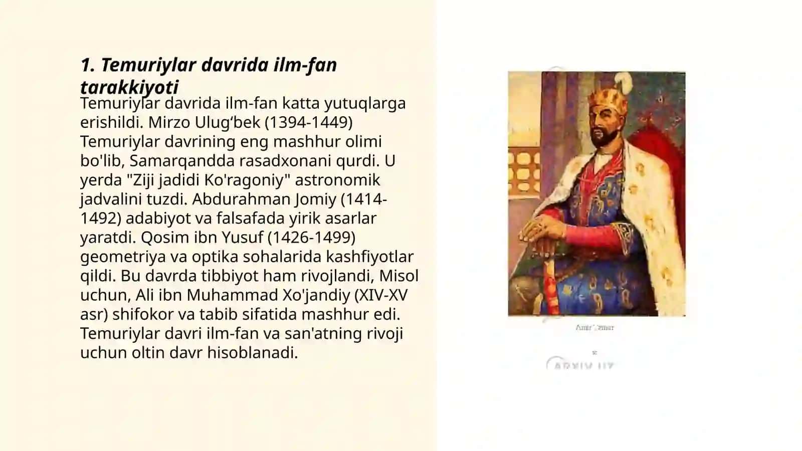 Temuriylar davrida maʼnaviy-maʼrifiy yuksalish 3