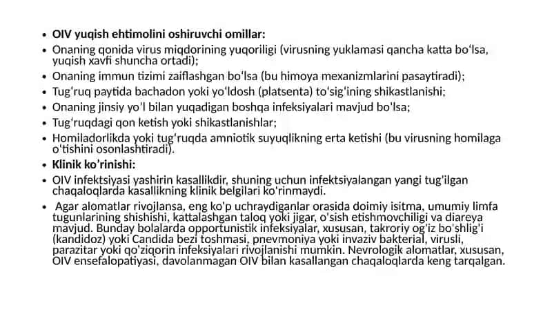 Chaqaloqlarda VICH/SPID 3