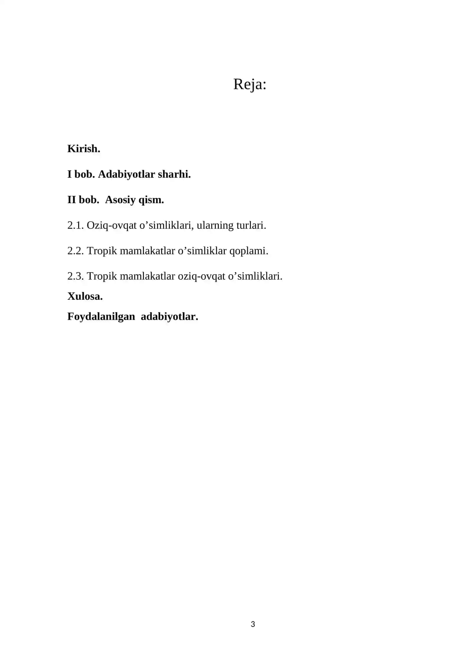 Botanika asoslari fanidan kurs ishi 3