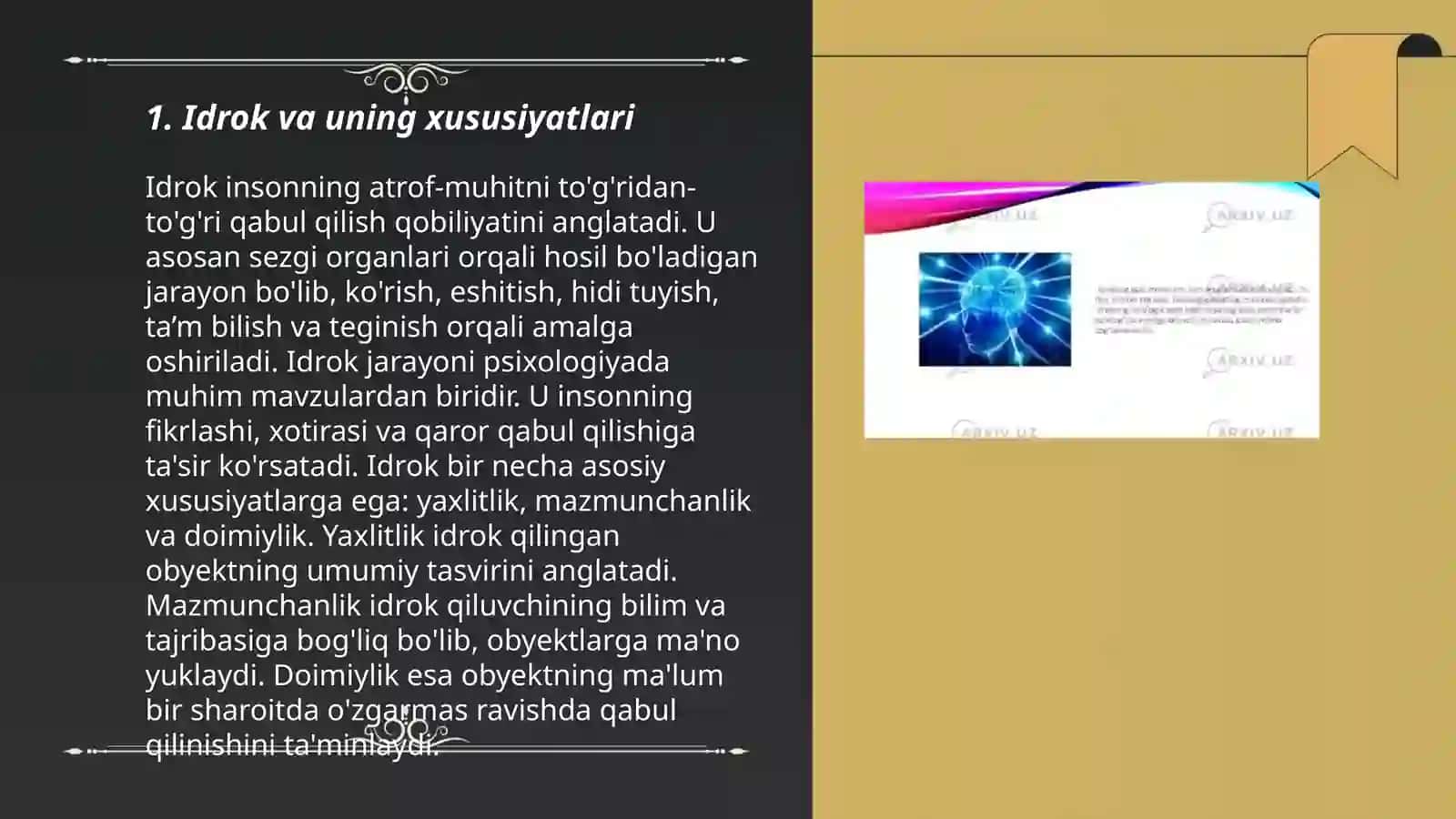 Idrok va uning xususiyatlari 3