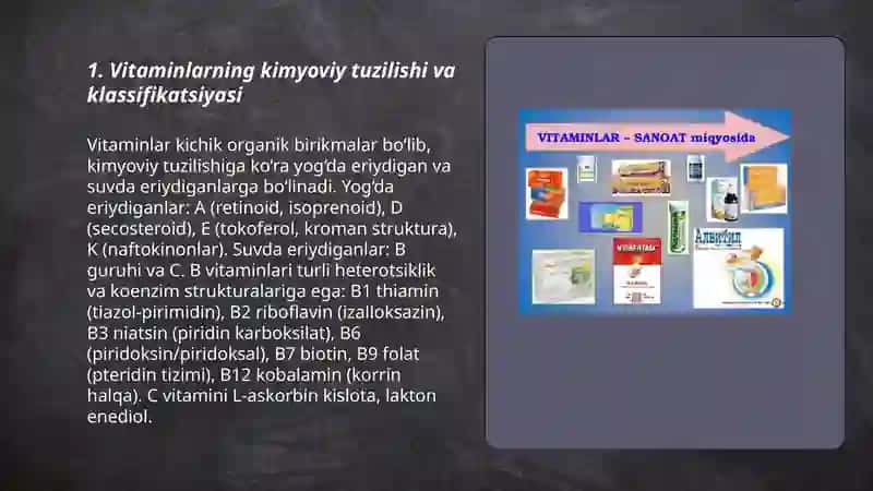 Vitaminlar tuzilishi 3