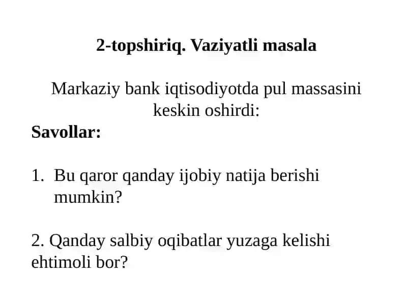Pul muomalasi va pul tizimi 3