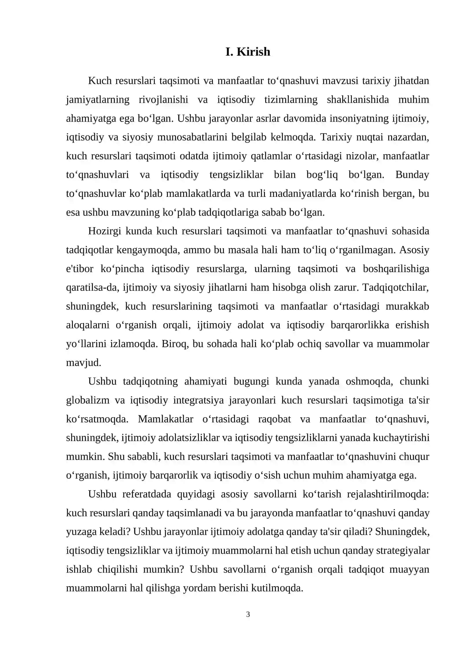 KUCH RESURSLARI TAQSIMOTI VA MANFAATLAR TO‘QNASHUVI 3