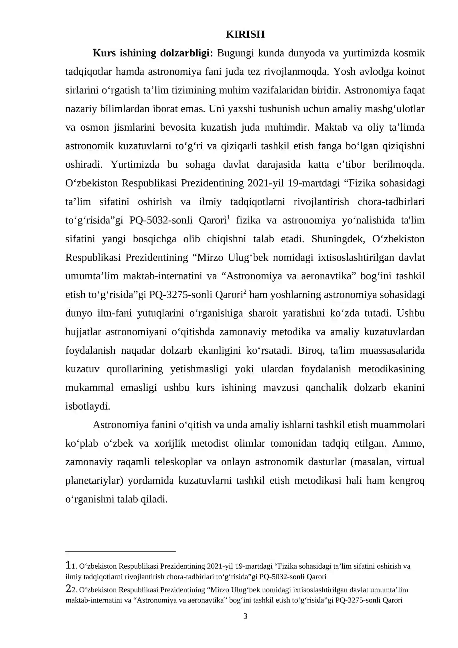 ASTRANOMIK KUZARTUVLARNI TASHKIL ETISH METODIKASI 3