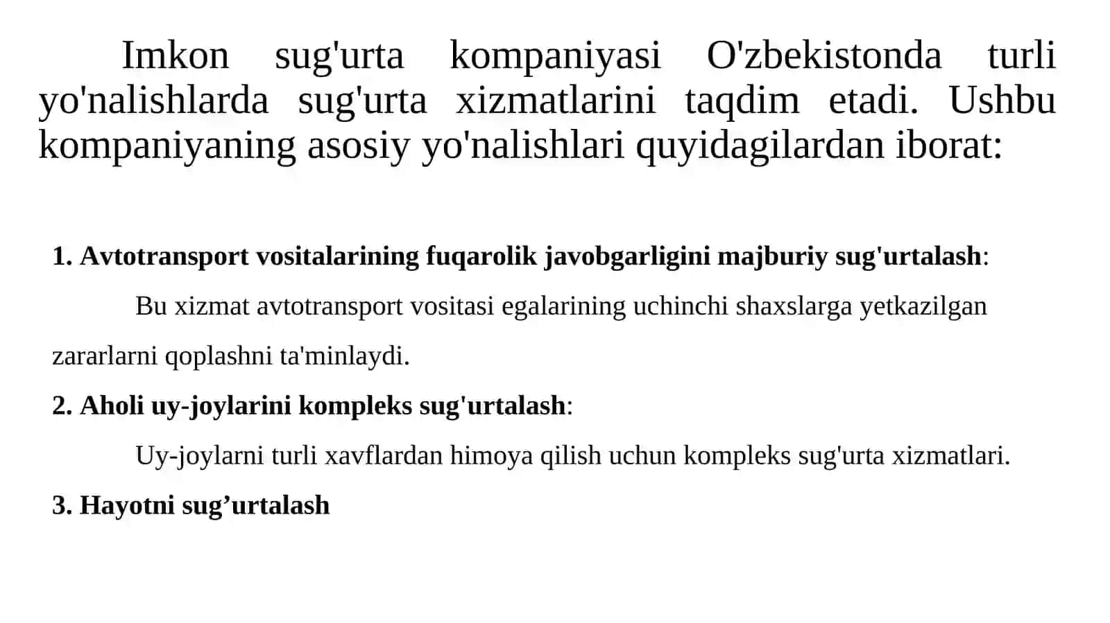 Imkon sug’urta 3