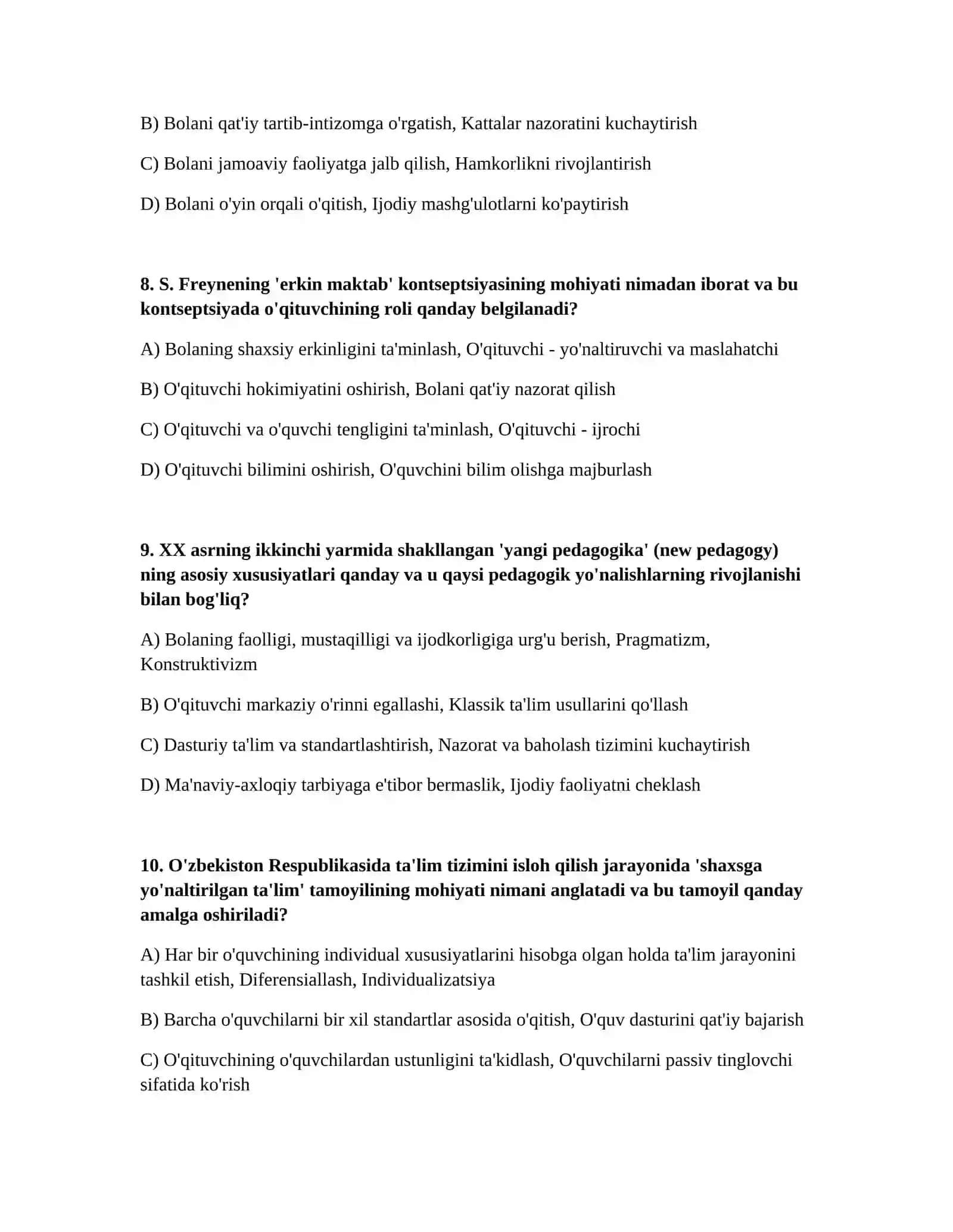 Pedagogik fikir tarixi va mahorat 3
