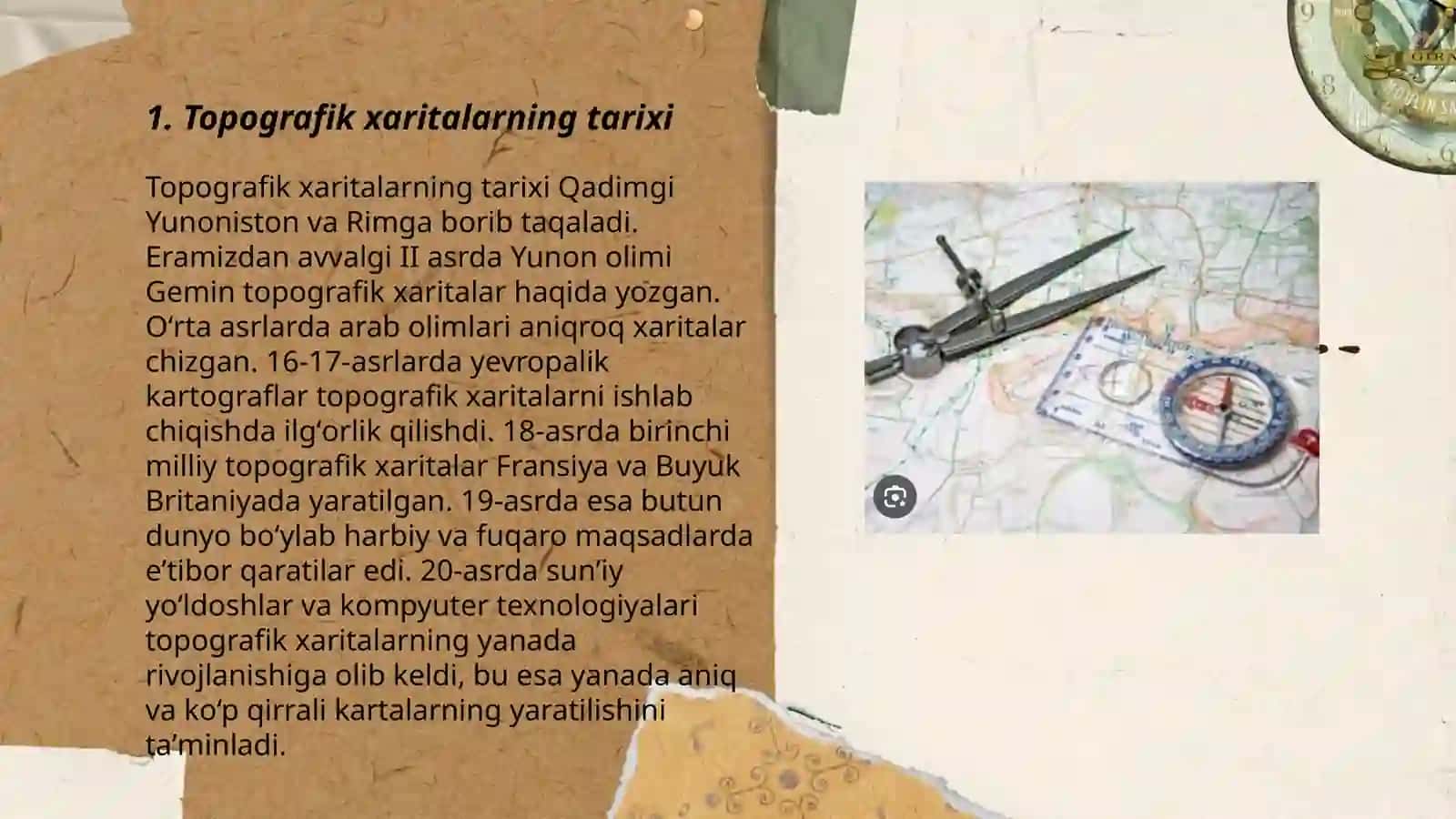 Topografik xaritalarning tarixi 3