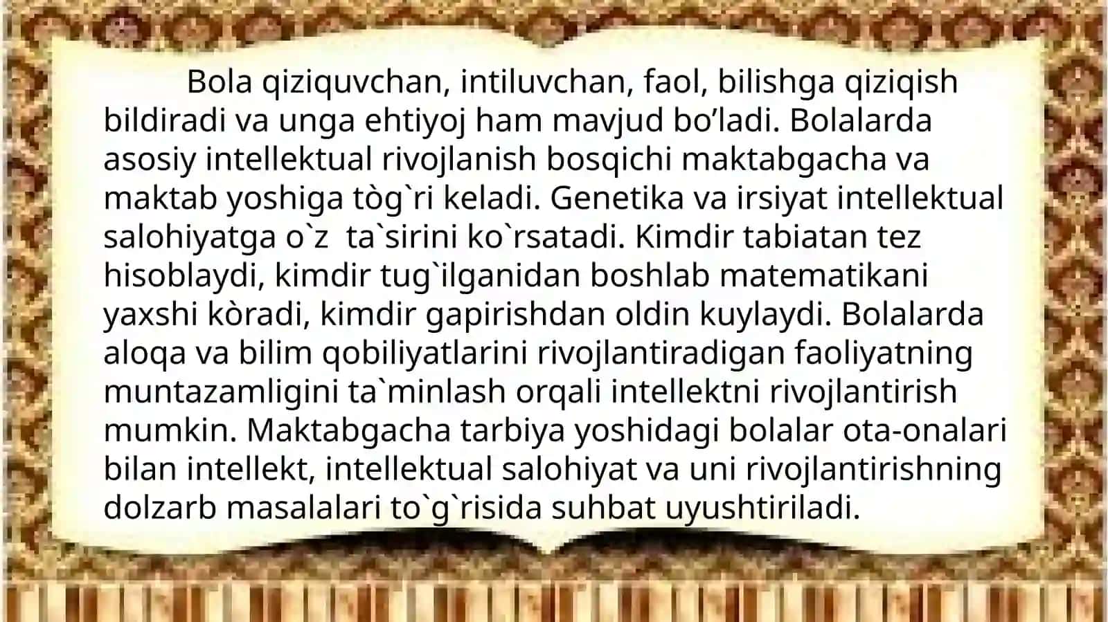 Bilish jarayonlarini rivojlantirish 3