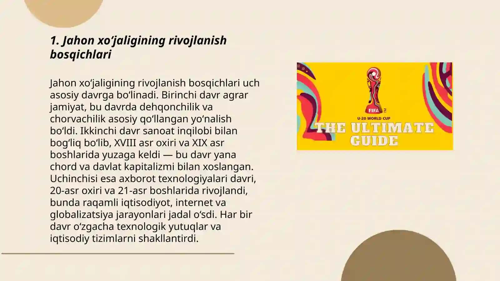 Jahon xoʻjaligi va uning evolyutsiyasi 3