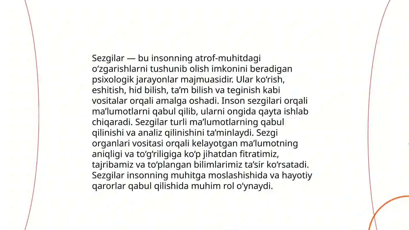 Sezgilar haqida tushuncha 3