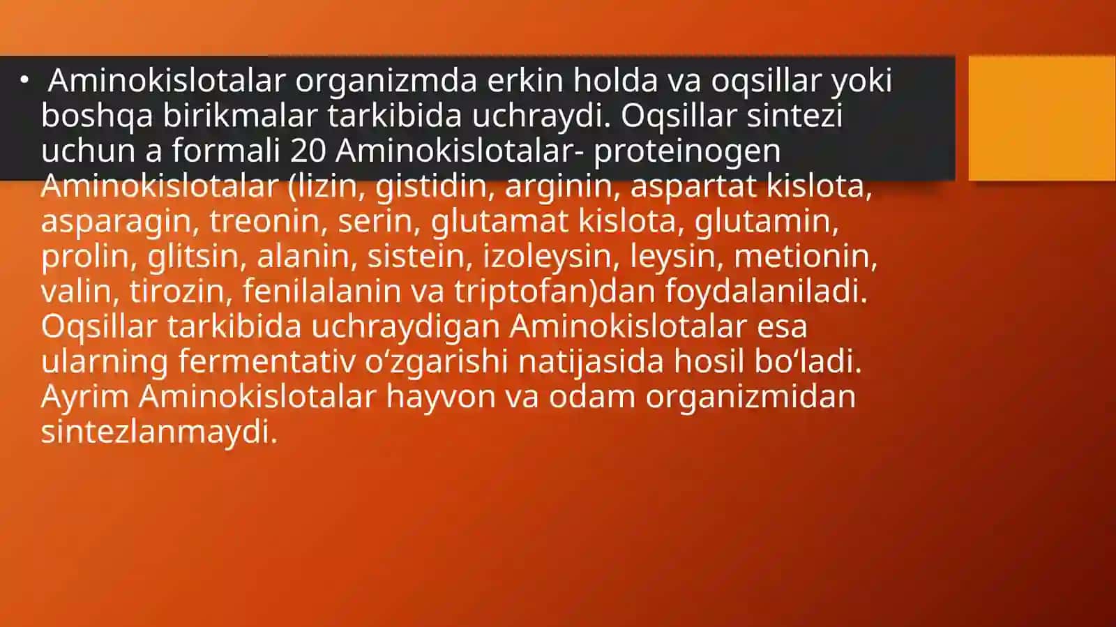 Aminokislotalar 3