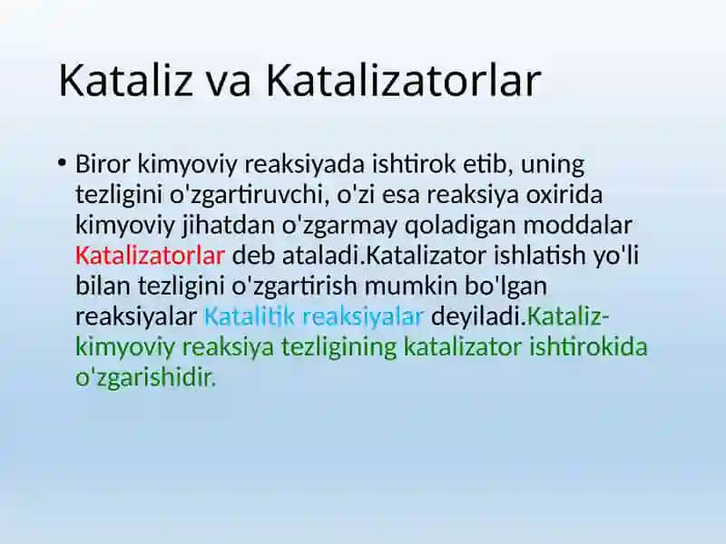 KATALIZ NAZARIYALARI 3
