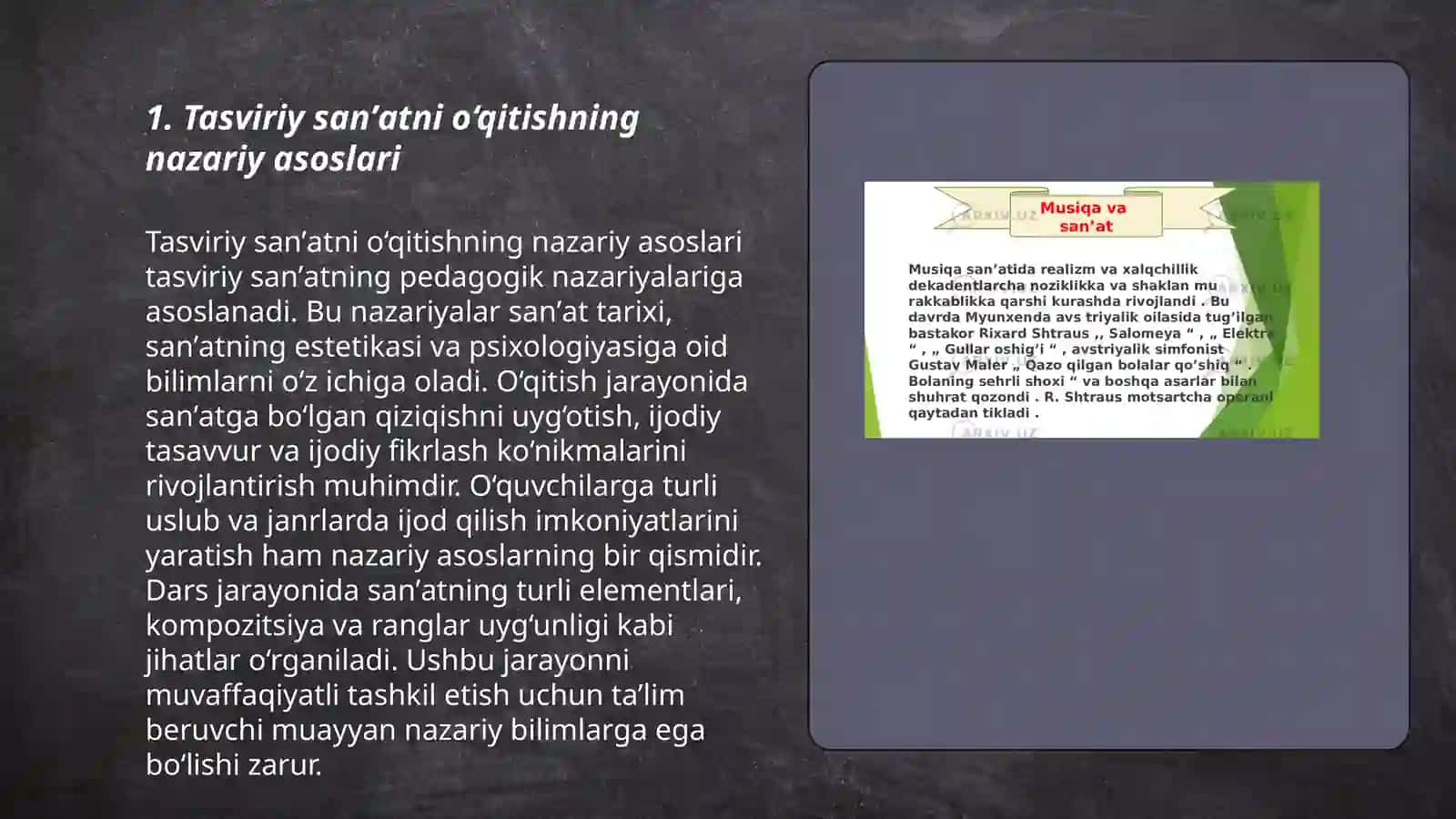 Tasviriy sanʼatga oʻrgatish metodlari va usullari 3