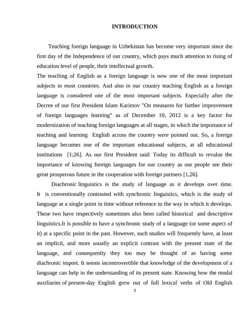Diachronic and synchronic approaches to the study of the vocabulary 3