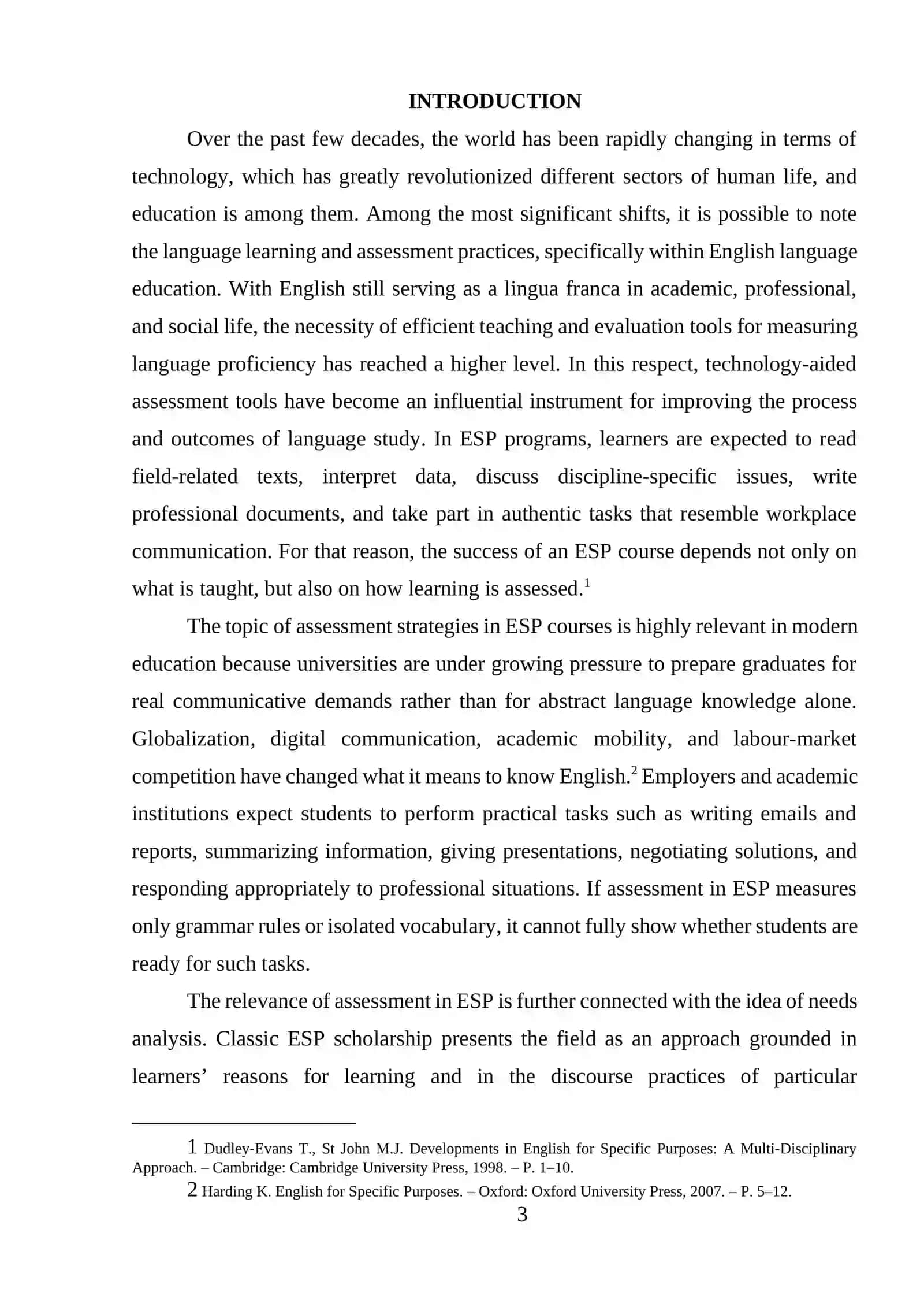 ASSESSMENT STRATEGIES IN ESP COURSES 3
