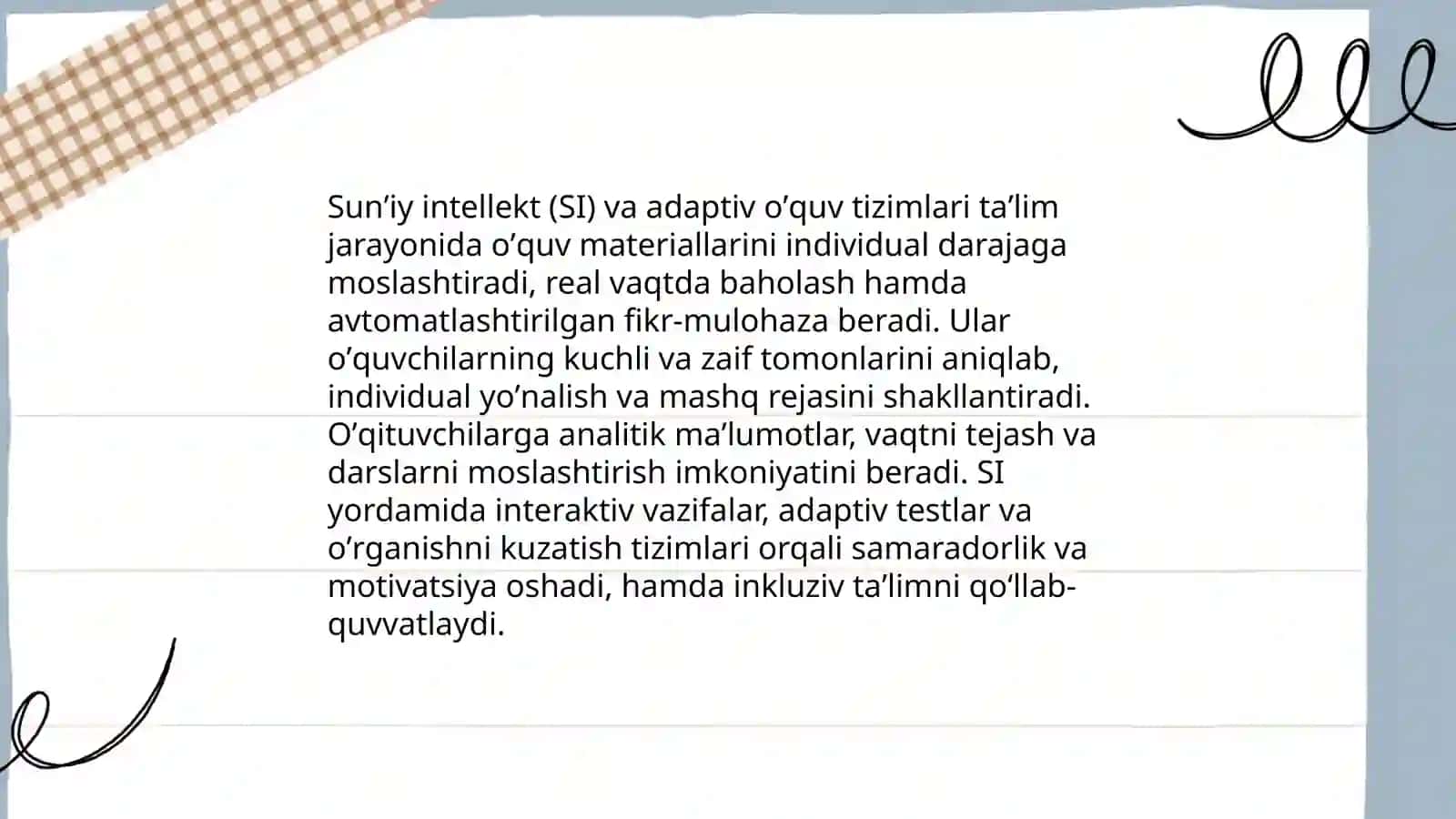 Sunʼiy intellekt va adaptiv oʼquv tizimlari 3