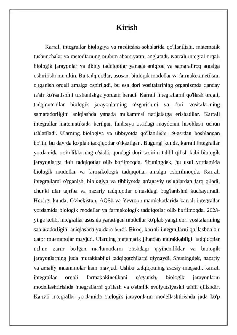 KARRALI INTEGRALLARNING BIOLOGIYA VA MEDITSINADAGI TATBIQLARI 3