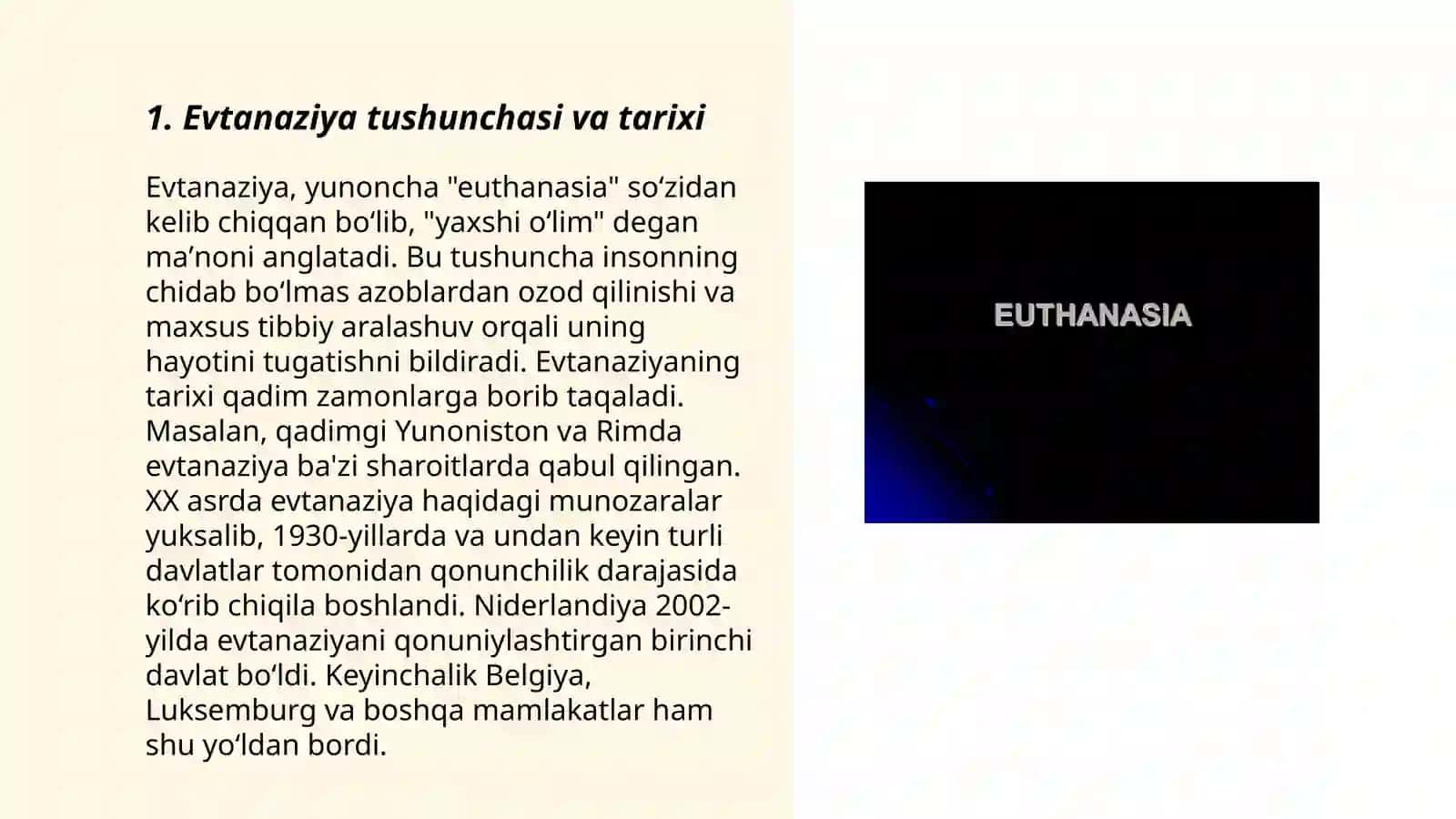 Evtanaziya muammolari 3