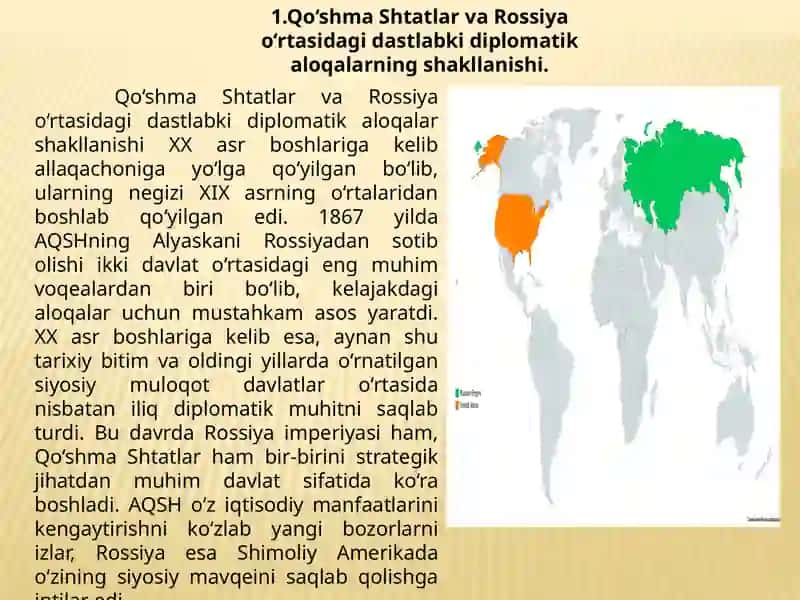 XXasrboshlarida Rossiya-AQSH munosabatlari 3